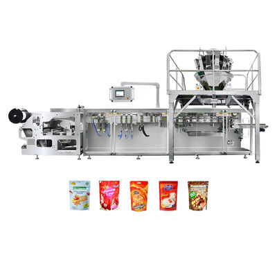 İyi fiyat Premade Pouch Stand Up Doypack Granule Nuts Multihead Weigher Automatic Horizontal multifunctional packaging machine çevrimiçi
