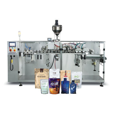 İyi fiyat Fully Automatic Premade Pouch Filling Nuts Coffee Bean Horizontal multifunctional packaging machine çevrimiçi